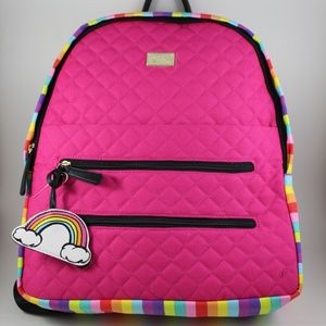 Betsey johnson Backpack Rainbow Striped and Pink